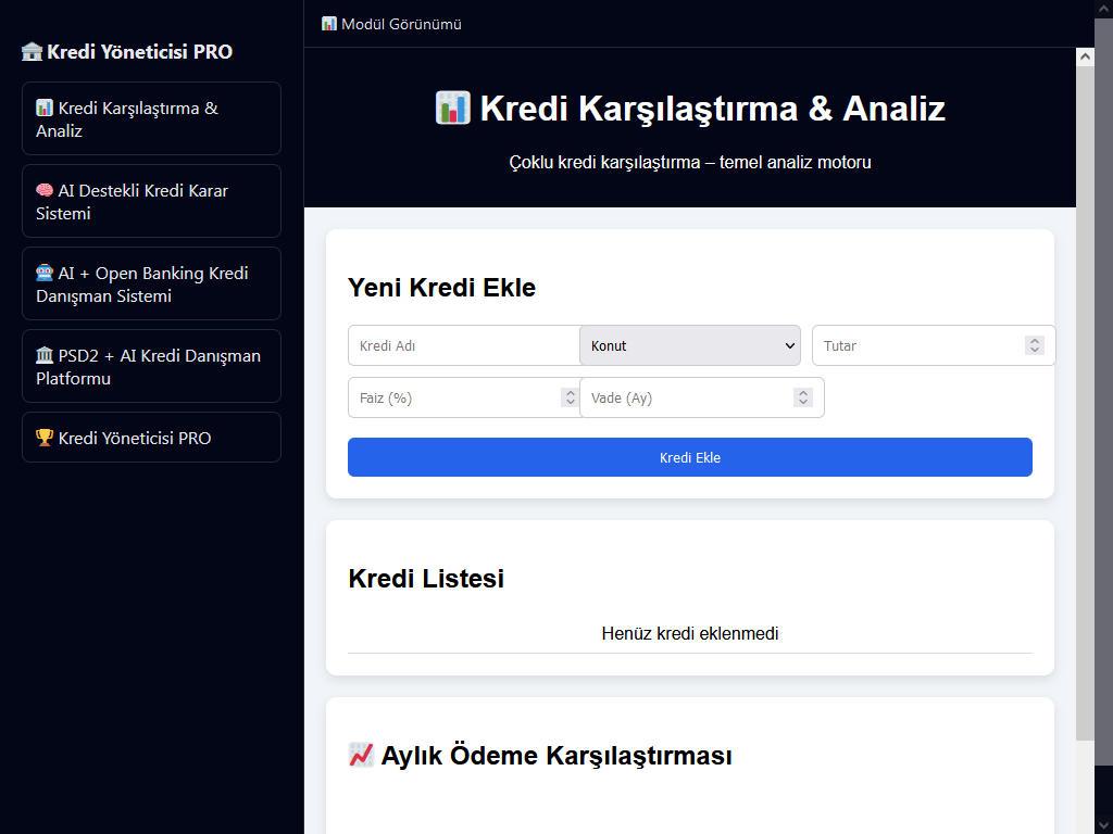 Kredi Yöneticisi PRO